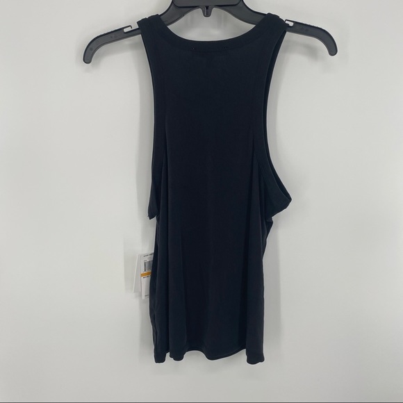 Good American NWT Micro Rib Tank Sleeveless Black Tank Top Size 3 Large 10 New - Picture 2 of 8